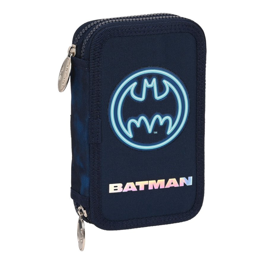 Dobbelt penalhus Batman Legendary Marinebl 12.5 x 19.5 x 4 cm (28 Dele) #1