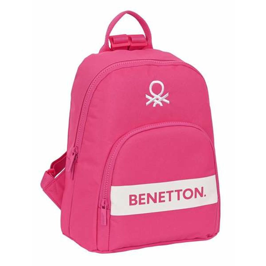 Casual Rygsk Benetton Raspberry Fuchsia 25 x 30 x 13 cm #1