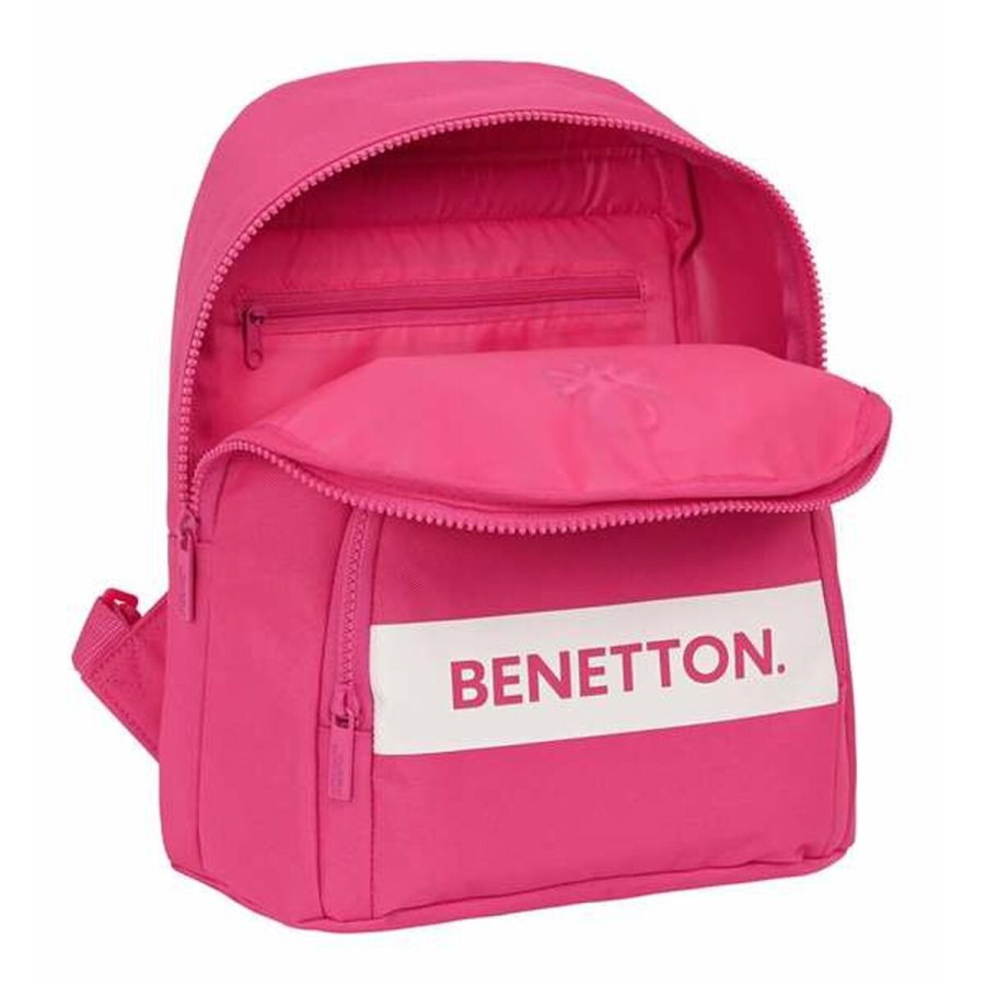 Casual Rygsk Benetton Raspberry Fuchsia 25 x 30 x 13 cm #4
