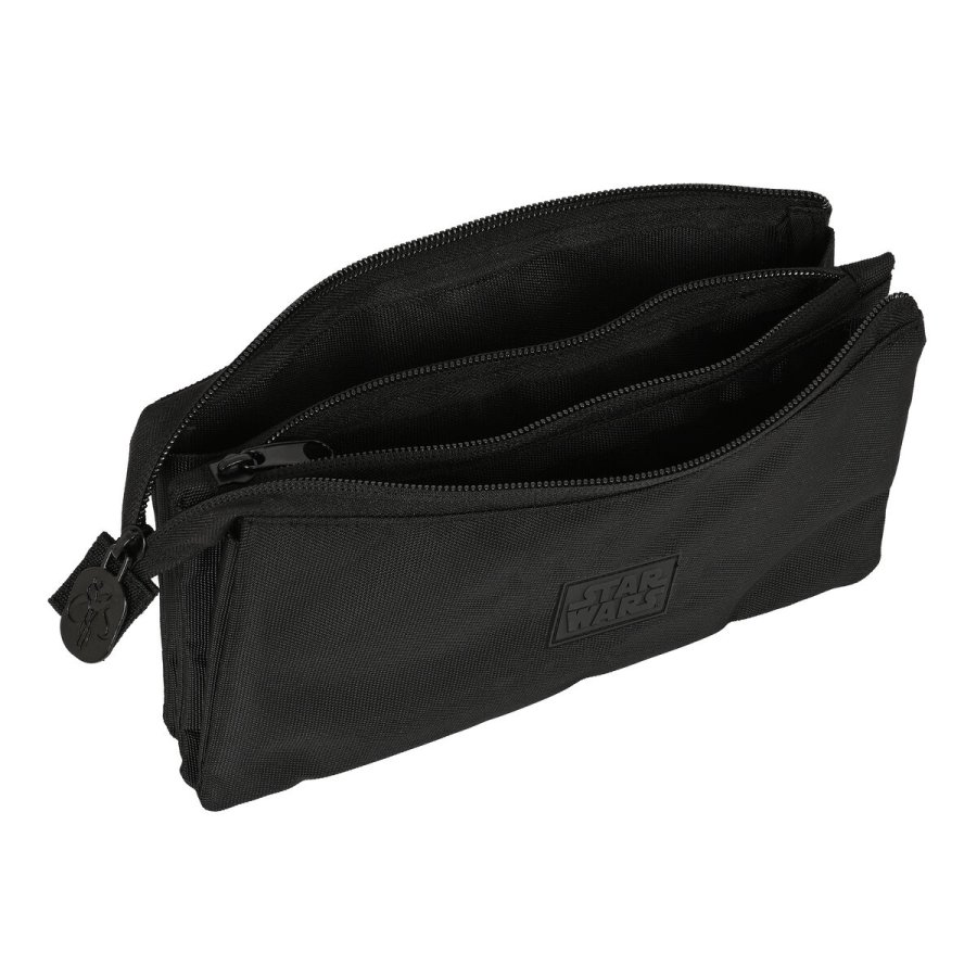 Tredobbelt bretaske The Mandalorian Sort (22 x 12 x 3 cm) #3