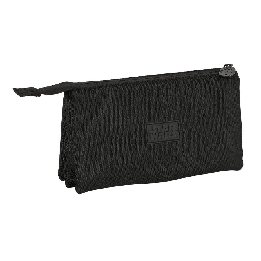 Tredobbelt bretaske The Mandalorian Sort (22 x 12 x 3 cm) #2