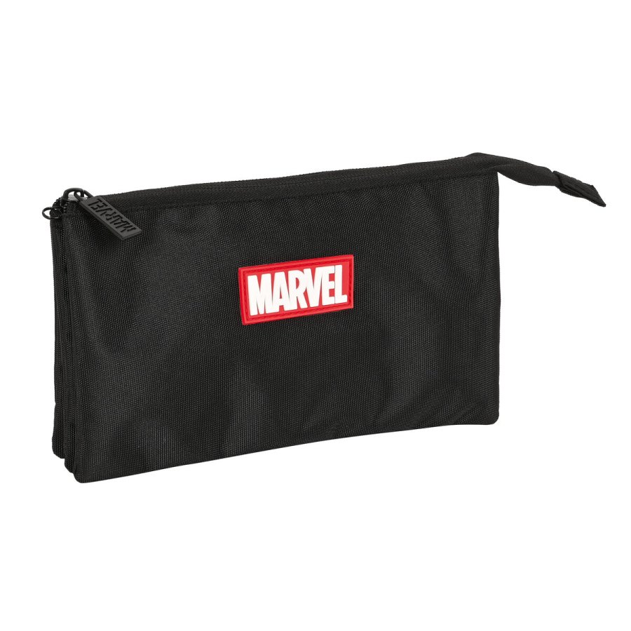 Tredobbelt bretaske Marvel Sort (22 x 12 x 3 cm) #1