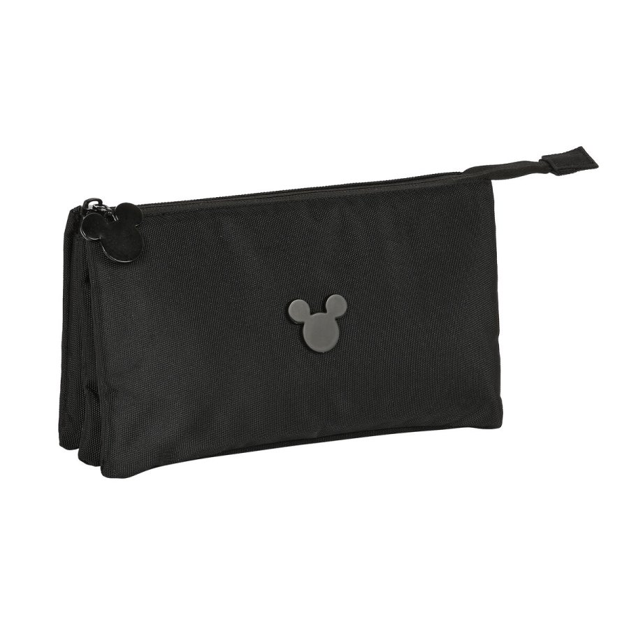 Tredobbelt bretaske Mickey Mouse Sort 22 x 12 x 3 cm #2