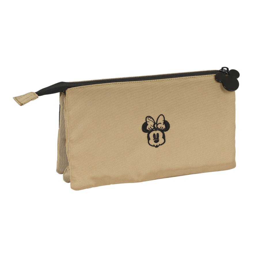 Tredobbelt bretaske Minnie Mouse Premium Beige (22 x 12 x 3 cm) #1