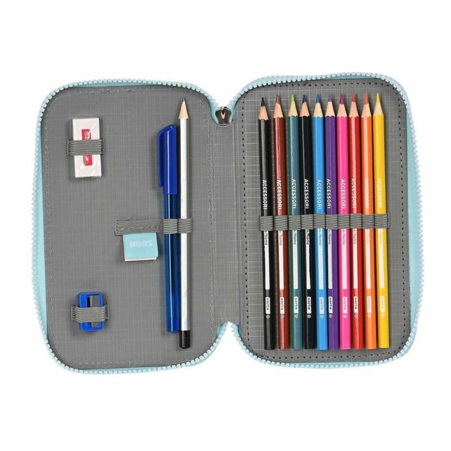 Dobbelt penalhus Moos Garden Turkisbl 12,5 x 19,5 x 4 cm #4