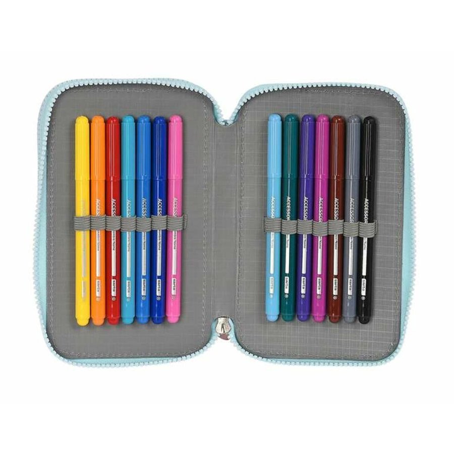 Dobbelt penalhus Moos Garden Turkisbl 12,5 x 19,5 x 4 cm #5