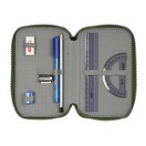 Tredobbelt Penalhus Safta Dark forest Sort Grn 12.5 x 19.5 x 5.5 cm (36 Dele) #4