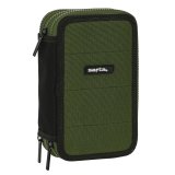 Tredobbelt Penalhus Safta Dark forest Sort Grn 12.5 x 19.5 x 5.5 cm (36 Dele) #1