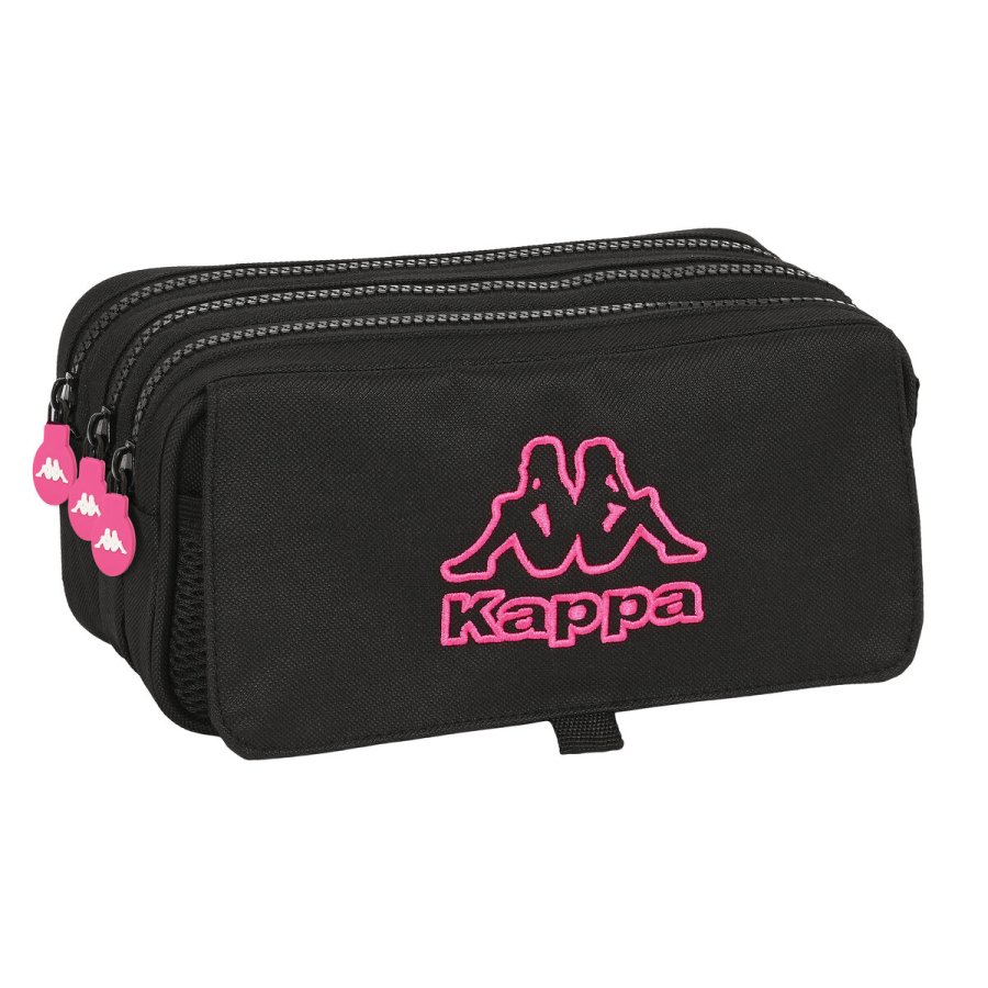 Tredobbelt bretaske Kappa Black and pink Sort (21,5 x 10 x 8 cm) #1