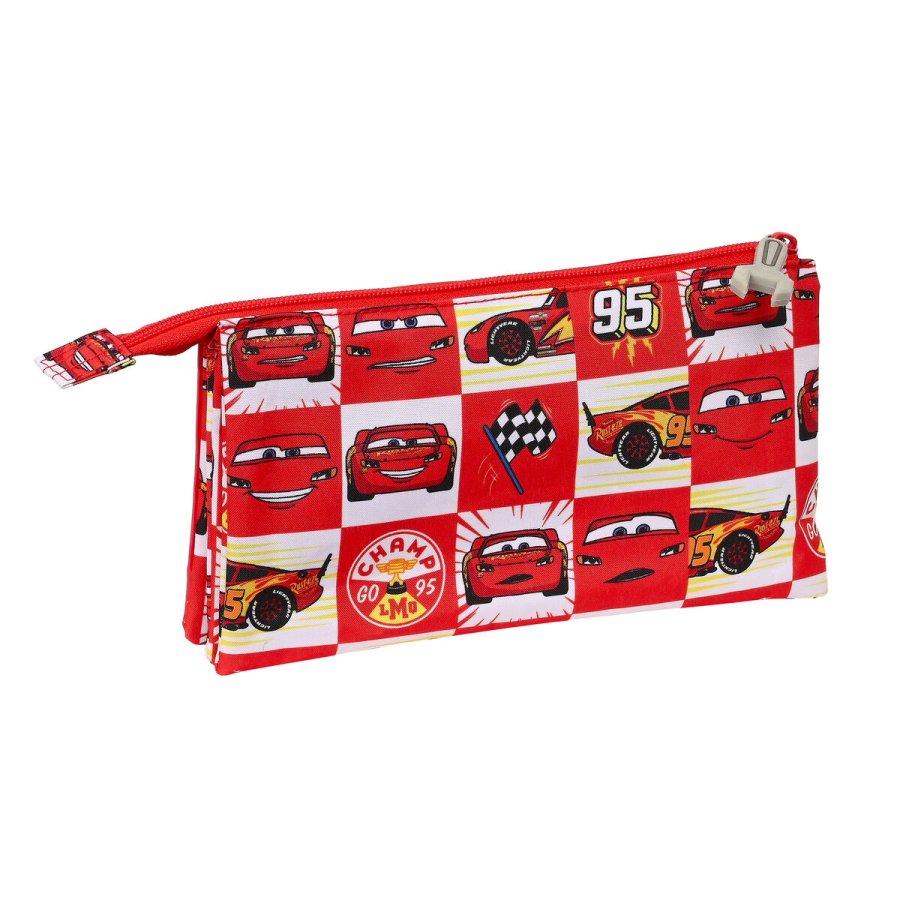 Tredobbelt bretaske Cars Let's race Rd Hvid (22 x 12 x 3 cm) #3