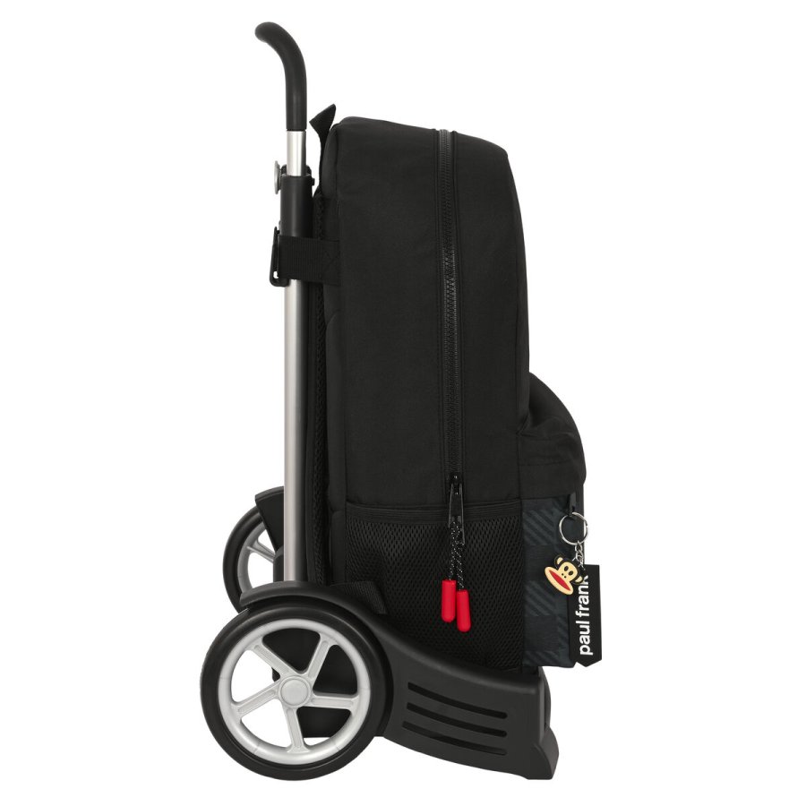 Skolerygsk med Hjul Paul Frank Campers Sort (30 x 46 x 14 cm) #3