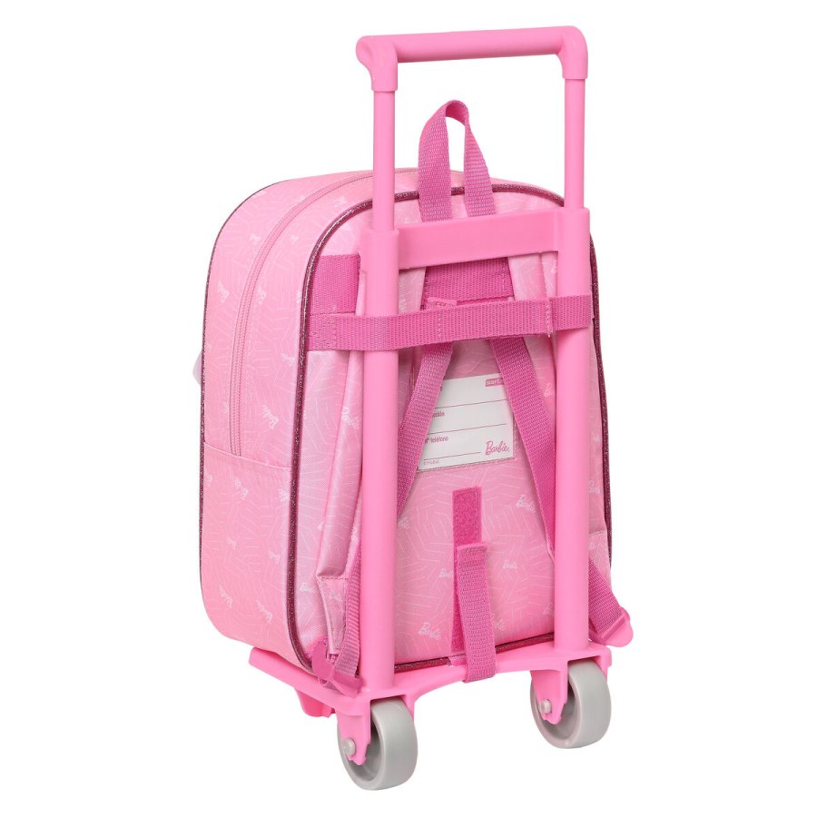 Skolerygsk med Hjul Barbie Girl Pink 22 x 27 x 10 cm #2