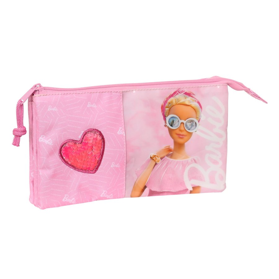 Tredobbelt bretaske Barbie Girl Pink 22 x 12 x 3 cm #1