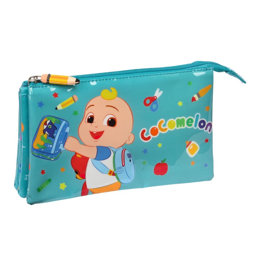Tredobbelt bretaske CoComelon Back to class Lysebl (22 x 12 x 3 cm) #1
