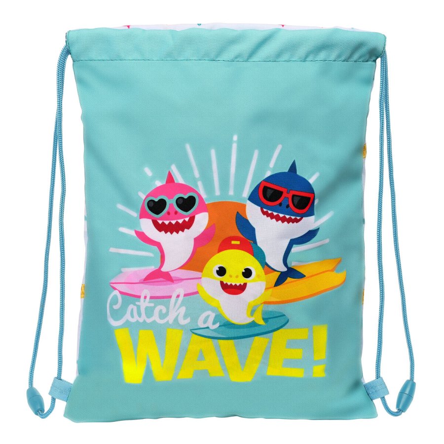 Rygsk med Snore Baby Shark Surfing Bl Hvid 26 x 34 x 1 cm #1