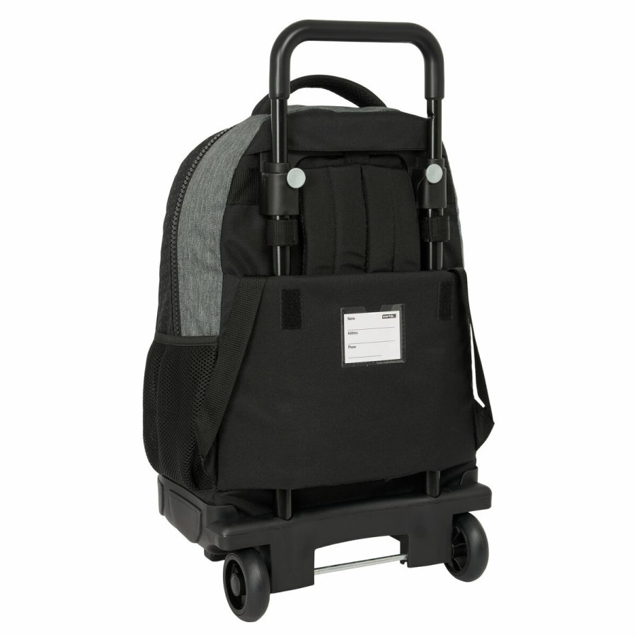 Skolerygsk med Hjul BlackFit8 Old school Sort Gr 33 x 45 x 22 cm #2