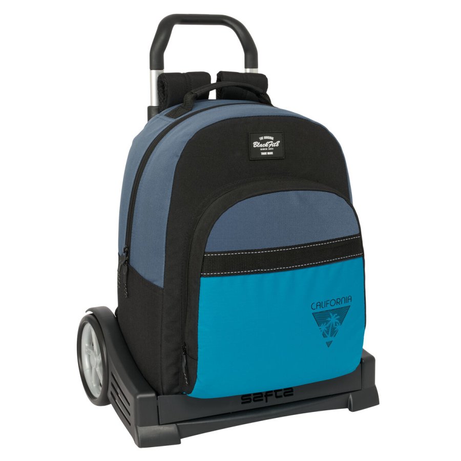 Skolerygsk med Hjul BlackFit8 California Bl Sort 32 x 42 x 15 cm #1