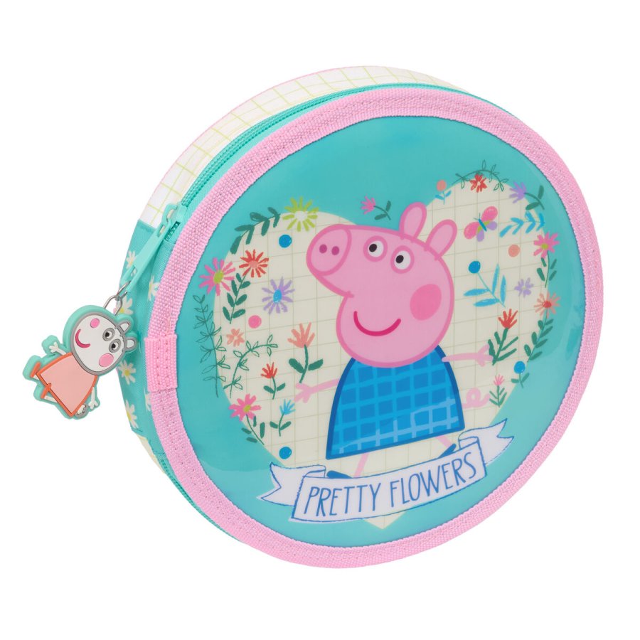 Penalhus med Tilbehr Peppa Pig Pretty flowers Gul Mint 18 Dele #1