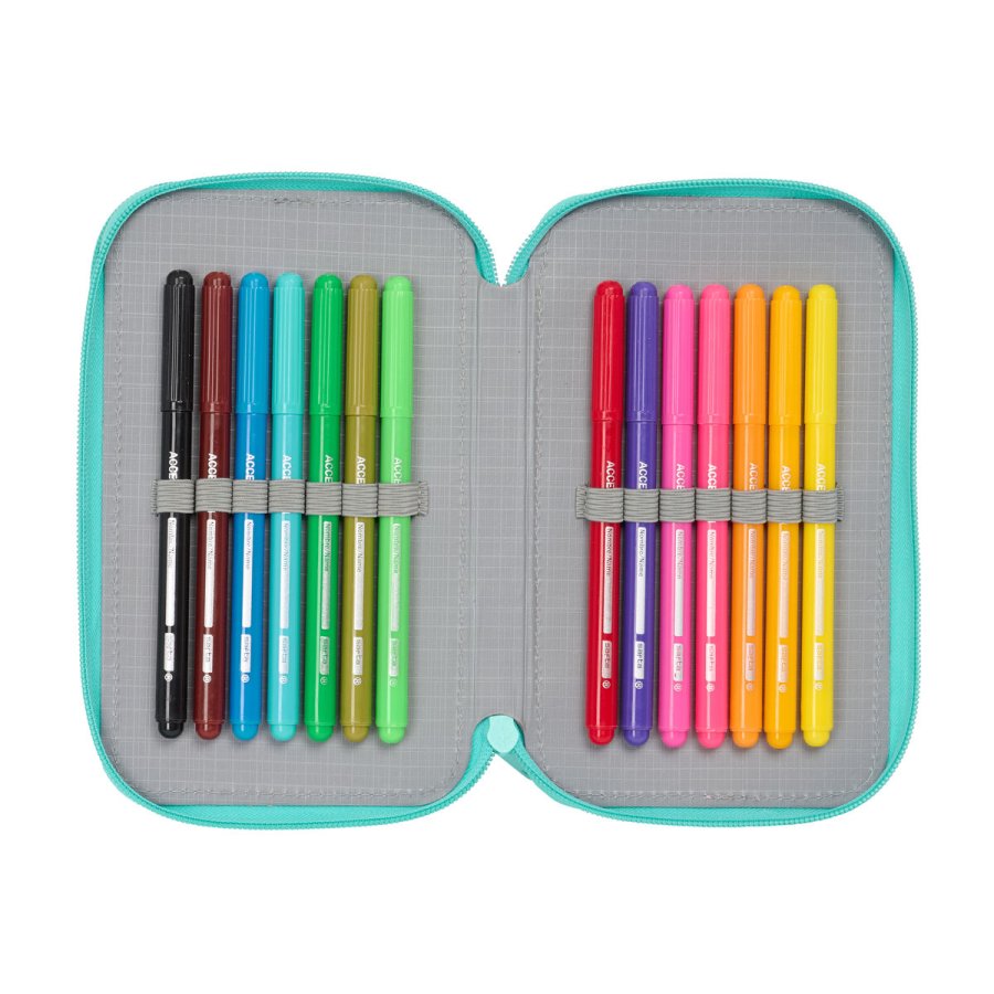 Penalhus med Tilbehr Peppa Pig Pretty flowers Gul Mint 12.5 x 19.5 x 4 cm 29 Dele #5