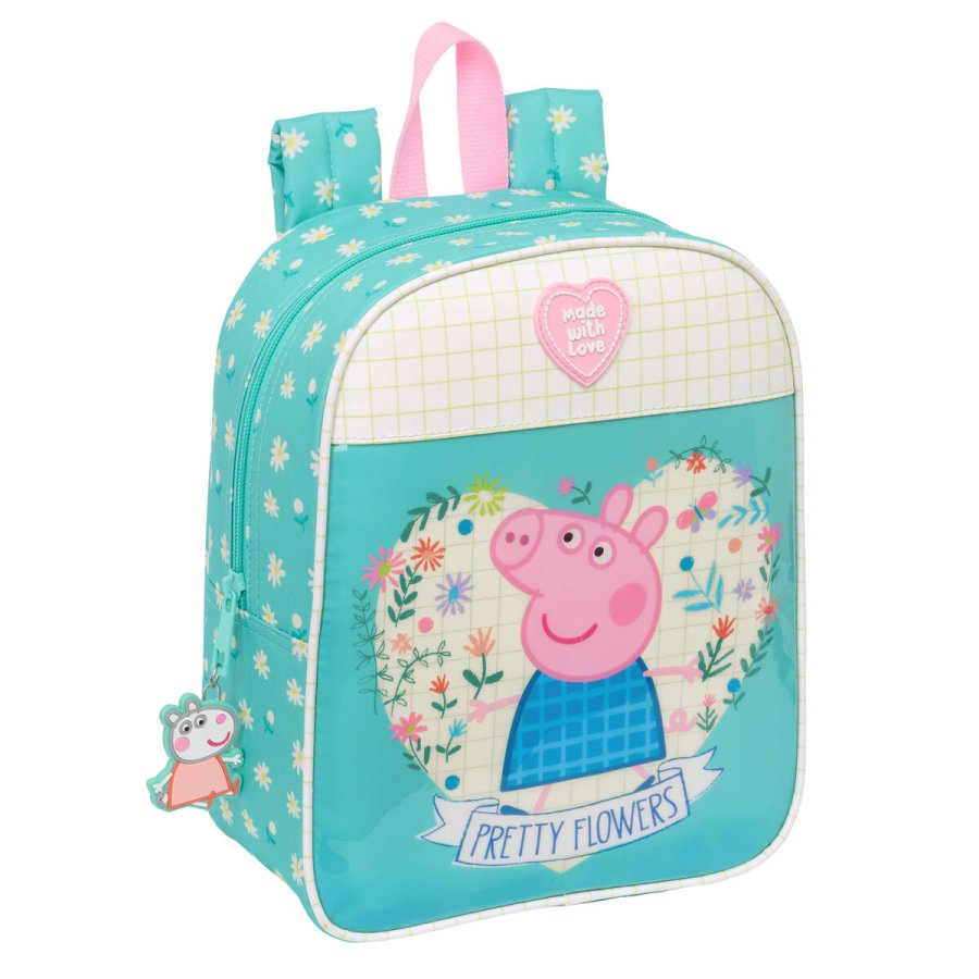 Brnetaske Peppa Pig Pretty flowers Gul Mint 22 x 27 x 10 cm #1