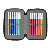 Dobbelt penalhus Real Betis Balompi Sort Lime 12.5 x 19.5 x 4 cm (28 Dele) #3