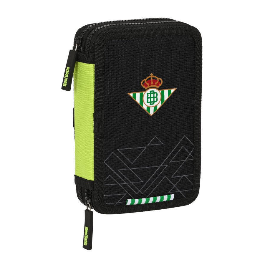 Dobbelt penalhus Real Betis Balompi Sort Lime 12.5 x 19.5 x 4 cm (28 Dele) #1
