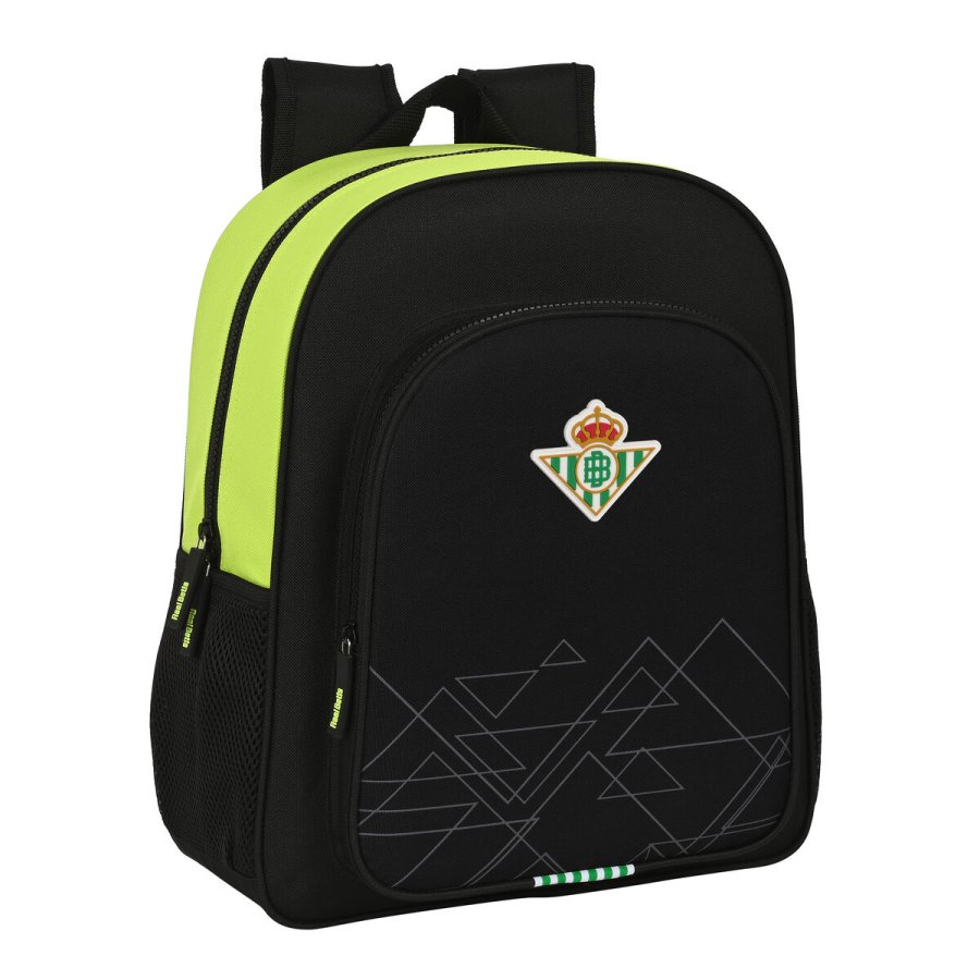 Skoletaske Real Betis Balompi 32 x 38 x 12 cm Sort Lime #1