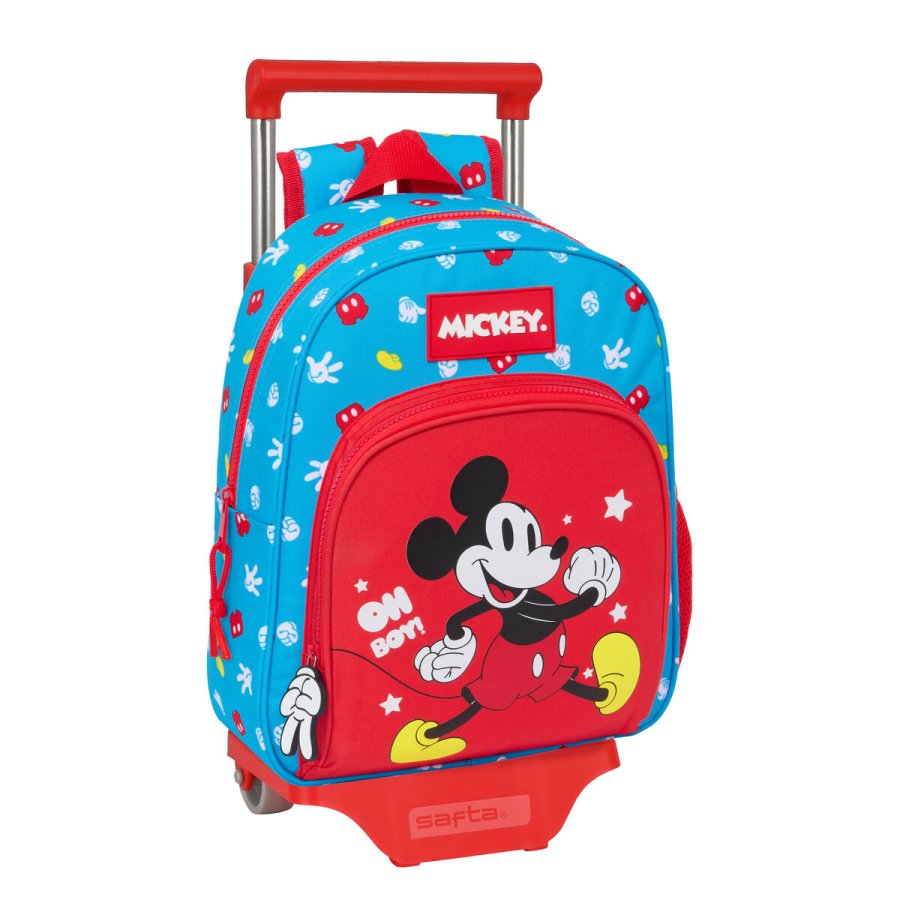 Skolerygsk med Hjul Mickey Mouse Clubhouse Fantastic Bl Rd 28 x 34 x 10 cm #1