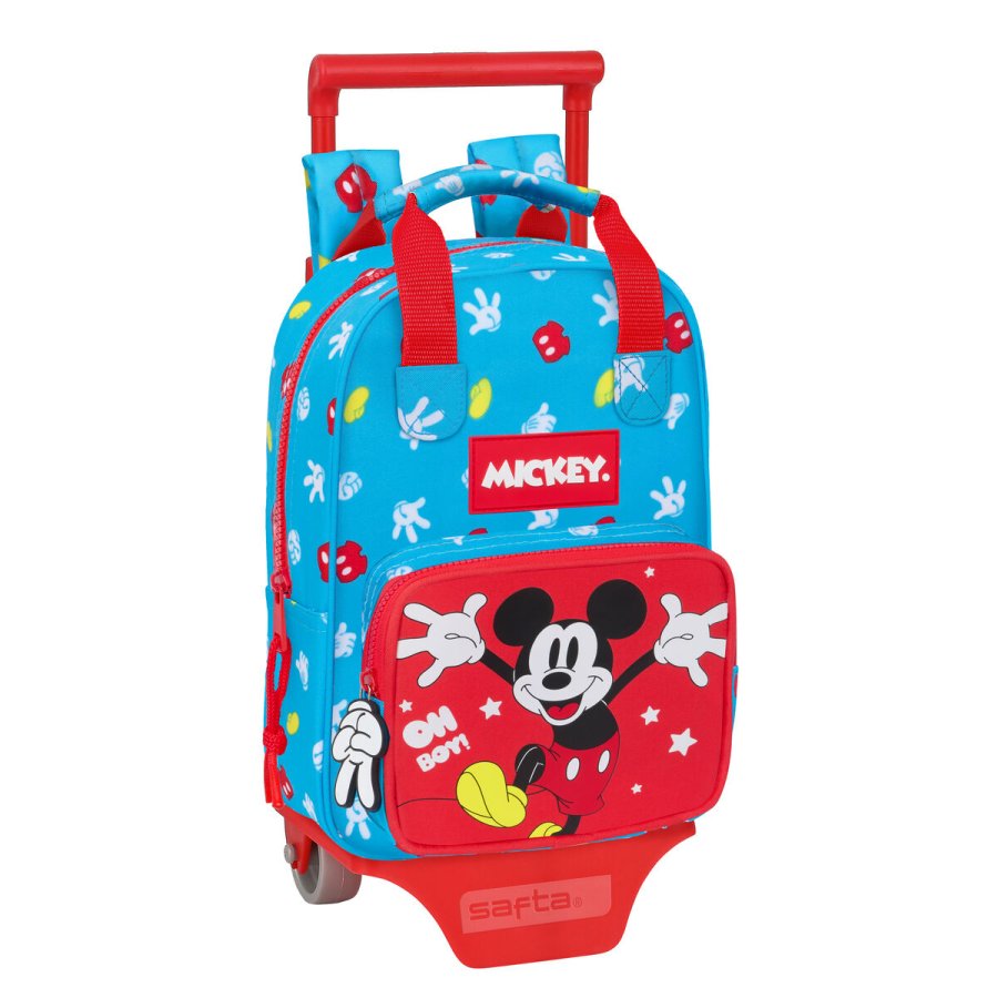 Skolerygsk med Hjul Mickey Mouse Clubhouse Fantastic Bl Rd 20 x 28 x 8 cm #1