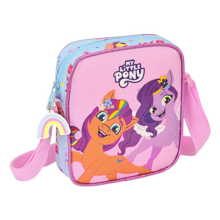Skuldertaske My Little Pony Wild & free Bl� Pink 16 x 18 x 4 cm #1