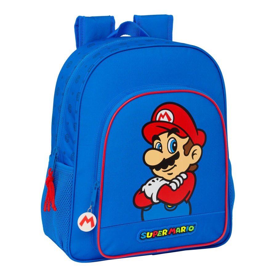 Skoletaske Super Mario Play Bl Rd 32 X 38 X 12 cm #1