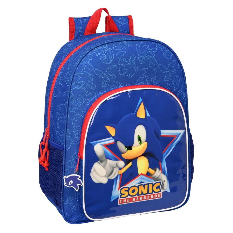 Skoletaske Sonic Let's roll Marinebl 33 x 42 x 14 cm #1