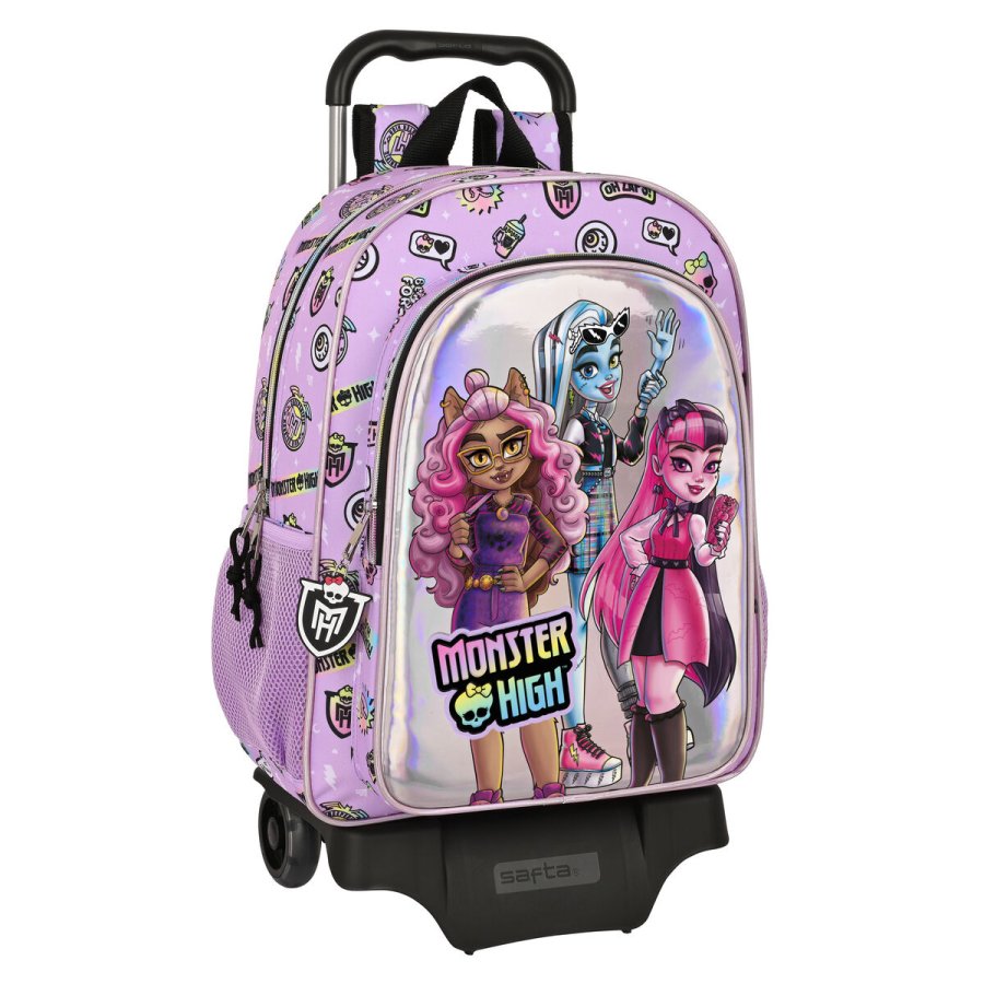Skolerygsk med Hjul Monster High Best boos Syren 33 x 42 x 14 cm #1