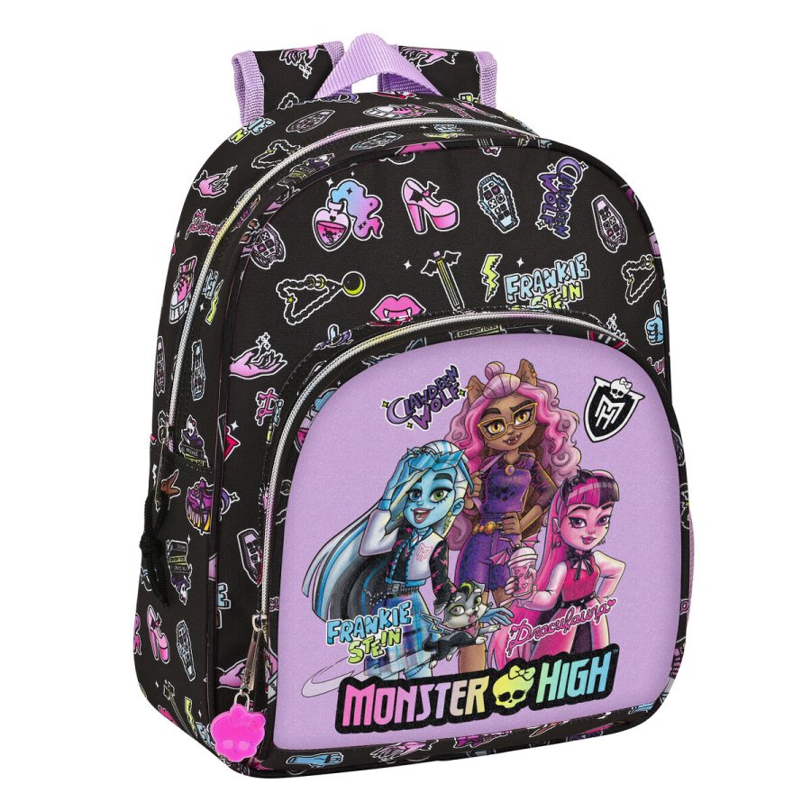 Skoletaske Monster High Creep Sort 28 x 34 x 10 cm #1