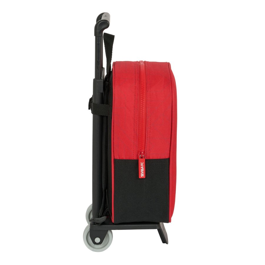 Skolerygsk med Hjul Sevilla Ftbol Club Sort Rd 22 x 27 x 10 cm #2