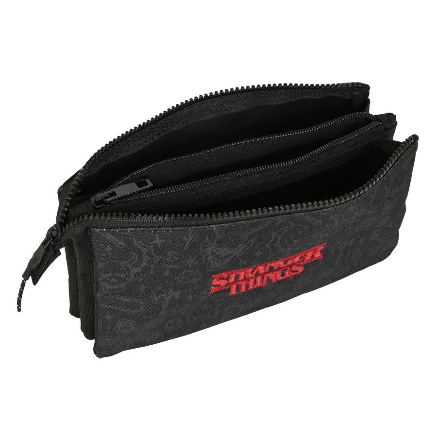 Dobbelt carry-all Stranger Things Sort 22 x 12 x 3 cm #2