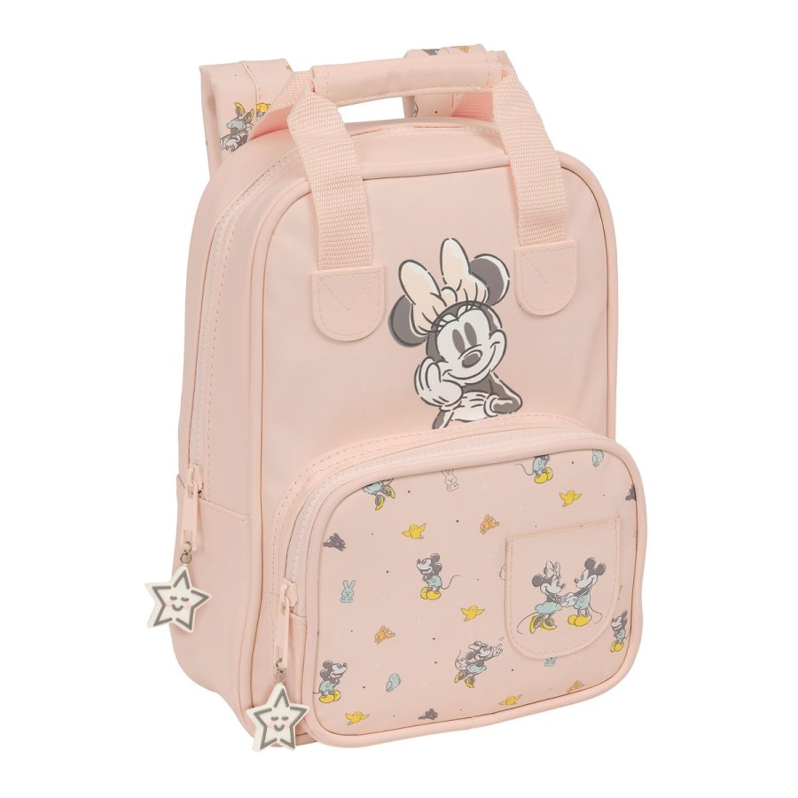 Skoletaske Minnie Mouse Baby Pink 20 x 28 x 8 cm #1