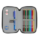 Dobbelt penalhus Real Madrid C.F. Sort 12.5 x 19.5 x 4 cm (28 Dele) #5