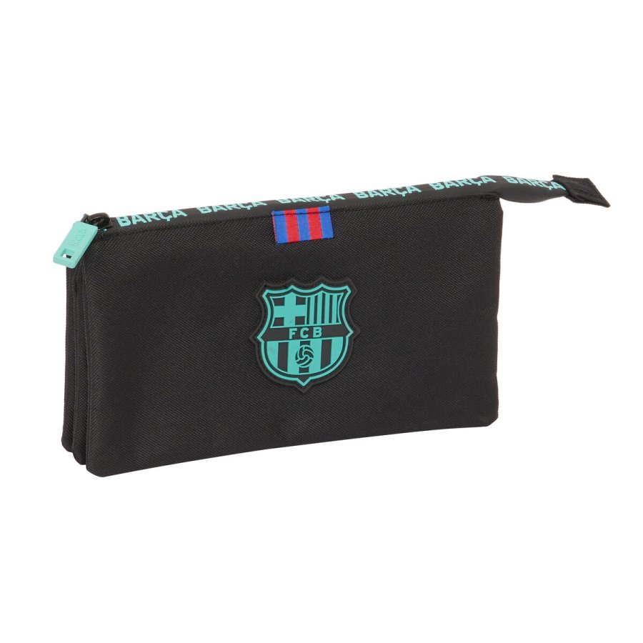 Tredobbelt bretaske F.C. Barcelona Sort 22 x 12 x 3 cm #1