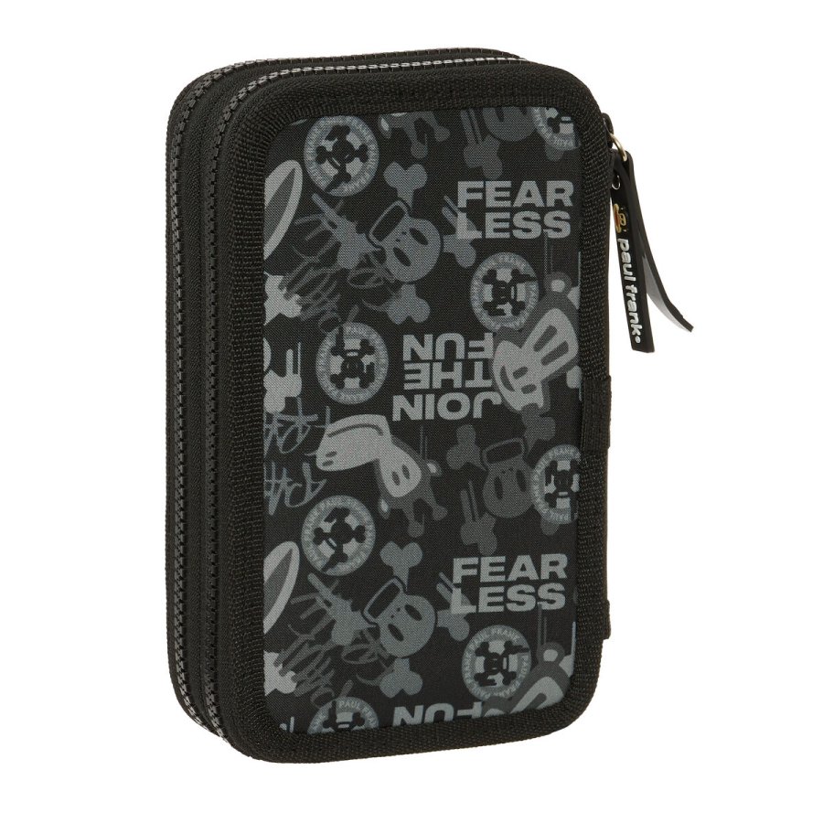 Dobbelt penalhus Paul Frank Join the fun Sort 12.5 x 19.5 x 4 cm (28 Dele) #5