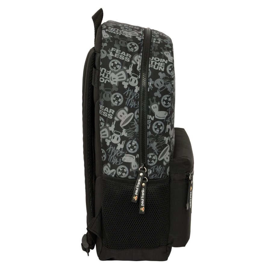 Skoletaske Paul Frank Join the fun Sort 30 x 46 x 14 cm #3