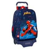 Skolerygsk med Hjul Spider-Man Neon Marinebl 33 x 42 x 14 cm #1
