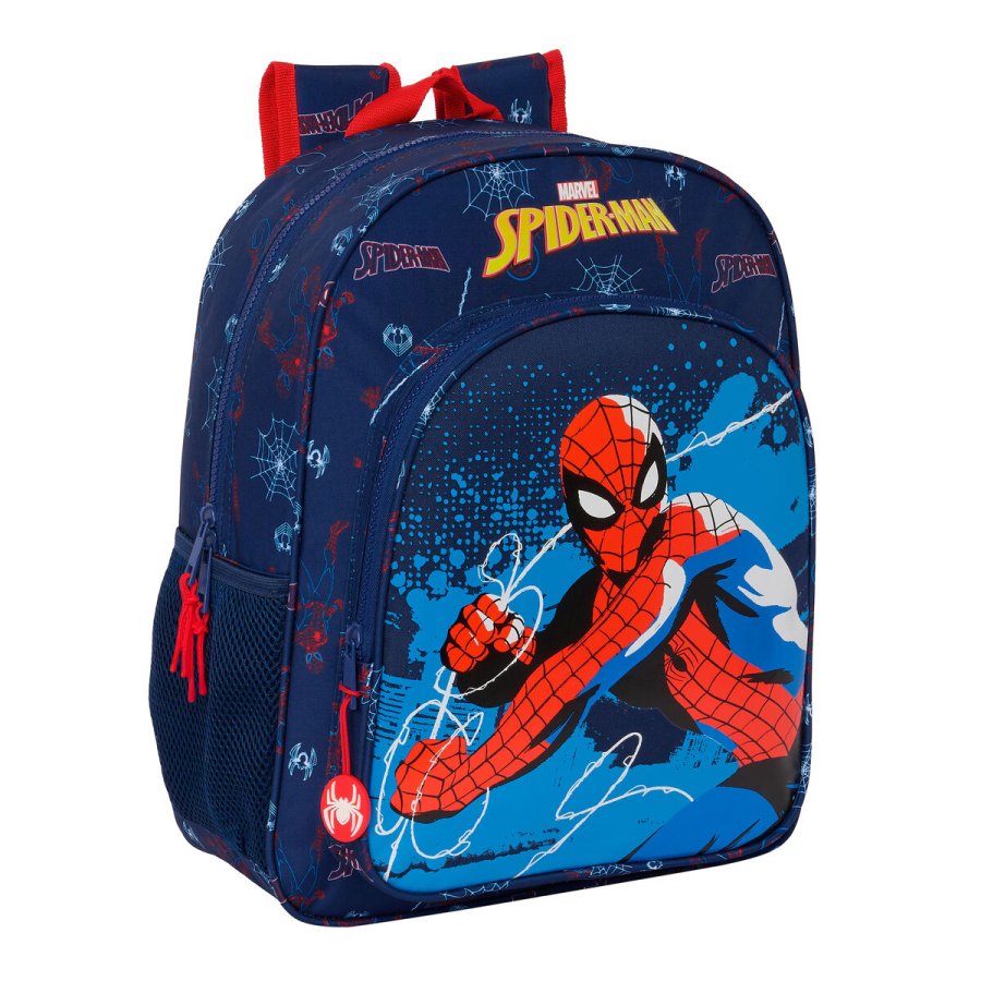 Skoletaske Spider-Man Neon Marinebl 32 X 38 X 12 cm #1