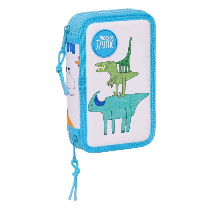 Dobbelt penalhus Algo de Jaime Hvid 12.5 x 19.5 x 4 cm (28 Dele) #1