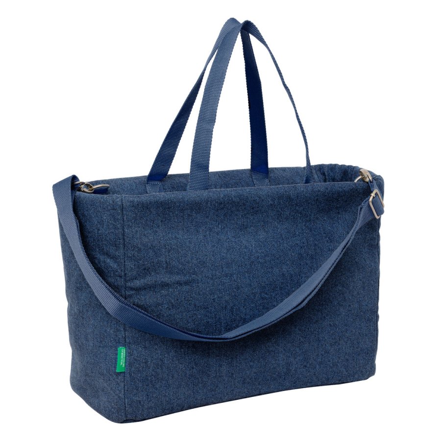 H�ndtasker Benetton Denim Bl� 40 x 31 x 17 cm #3