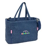 H�ndtasker Benetton Denim Bl� 40 x 31 x 17 cm #1