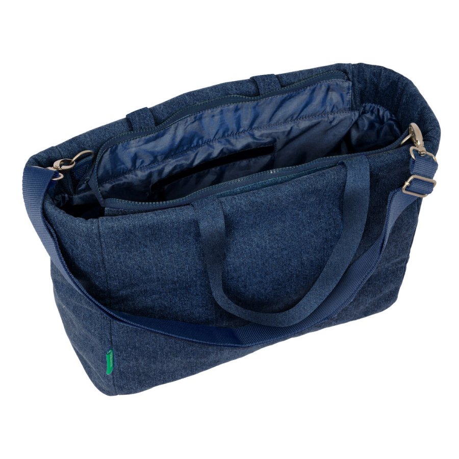 H�ndtasker Benetton Denim Bl� 40 x 31 x 17 cm #5