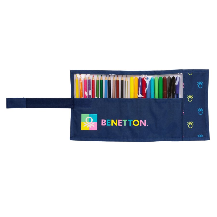 Penalhus Benetton Cool Marinebl 7 x 20 x 7 cm Roll-up 27 Dele #2