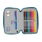 Dobbelt penalhus Munich Nautic Marinebl 12.5 x 19.5 x 4 cm 28 Dele #5