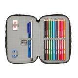 Dobbelt penalhus Nerf Get ready Sort 12.5 x 19.5 x 4 cm (28 Dele) #2